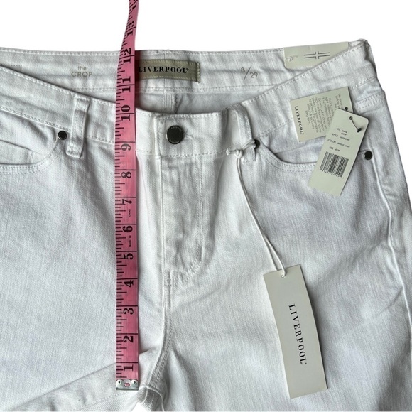 NWT Liverpool Women’s Bright White Maya The Crop Ankle Detail Jeans, Size 8 / 29 - Picture 13 of 13